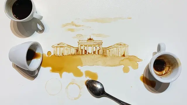 Seniman Ini Buat Tumpahan Kopi Jadi Karya Seni, 7 Hasilnya Mengagumkan