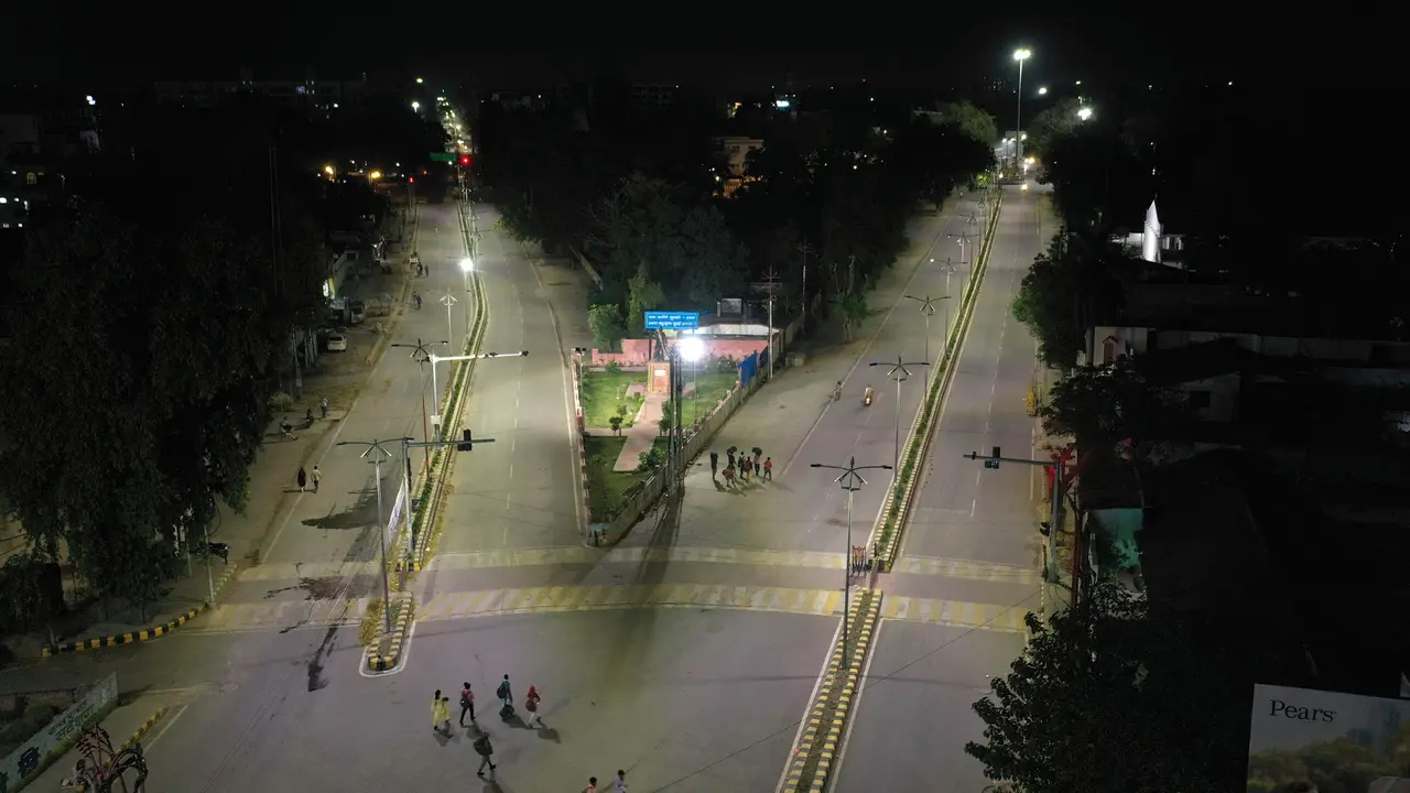 Pemandangan Sepi Kota Prayagraj di India Saat Lockdown