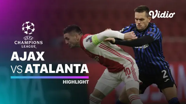 Berita video highlights matchday 6 Grup D Liga Champions 2020/2021 antara Ajax melawan Atalanta yang berakhir dengan skor 0-1, di mana Luis Muriel pencetak gol tunggal tersebut, Kamis (10/12/2020) dinihari WIB.