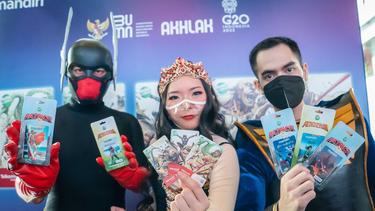 Telkomsel dan Bank Mandiri bersama MCAS Group berkolaborasi dengan Bumilangit meluncurkan voucher fisik internet Telkomsel dan kartu E-Money Mandiri edisi Bumilangit. (Dok. Telkomsel)