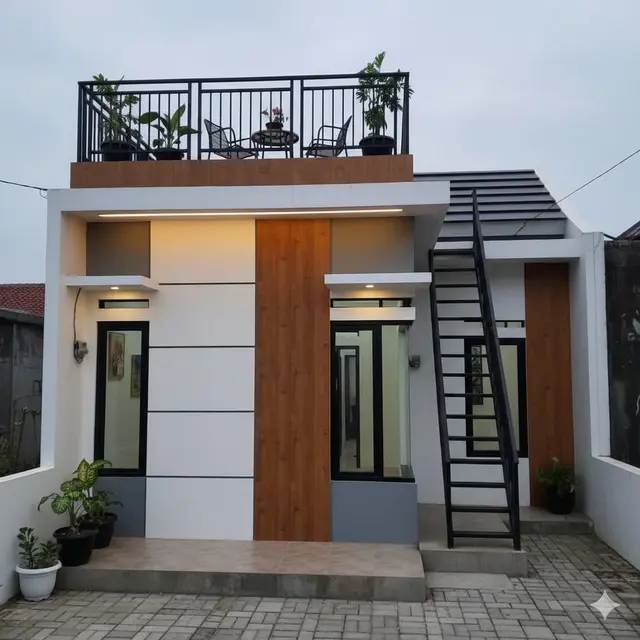 7 Gambar Rumah Kecil Tanpa Halaman yang Tetap Nyaman, Desain Praktis untuk Lahan Terbatas