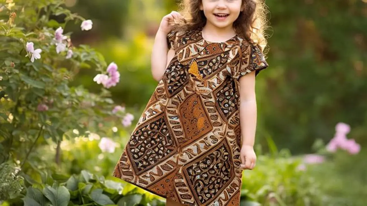 Ilustrasi Baju Batik untuk Anak Perempuan (Sumber Gambar: Meta AI)