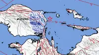 Gempa Magnitudo 4,6 mengguncang wilayah Manokwari Selatan, Papua Barat, Jumat (21/7/2023), pukul 03.32 WIB. (Liputan6.com/ Dok BMKG)