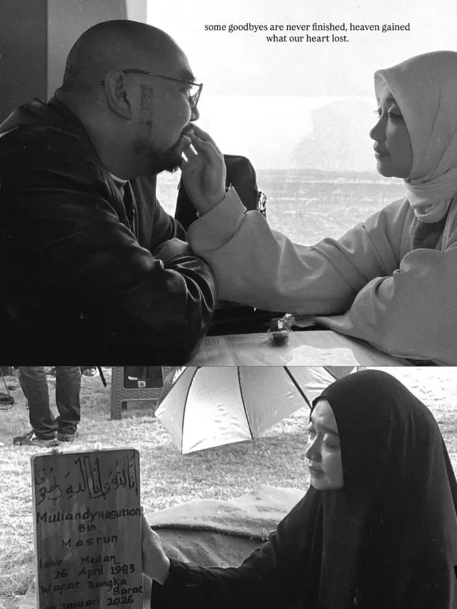 Foto kolase Ayu dyah dan suami