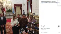 Ratu Maxima melakukan kunjungannya ke Istana Merdeka, Jakarta dengan pakaian yang begitu sederhana (instagram/ ferdinand.lahnstein)