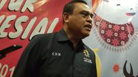 Chief de Mission (CdM) kontingen Indonesia di Asian Games 2018, Wakapolri Komjen Pol Syafruddin, optimistis tim Indonesia bisa memenuhi target yang dibebani. (Bola.com/Zulfirdaus Harahap)