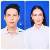 Potret Foto Latar Biru Buku Nikah Luna Maya dan Maxime Bouttier dengan Tatapan Datar. [@lunamaya]