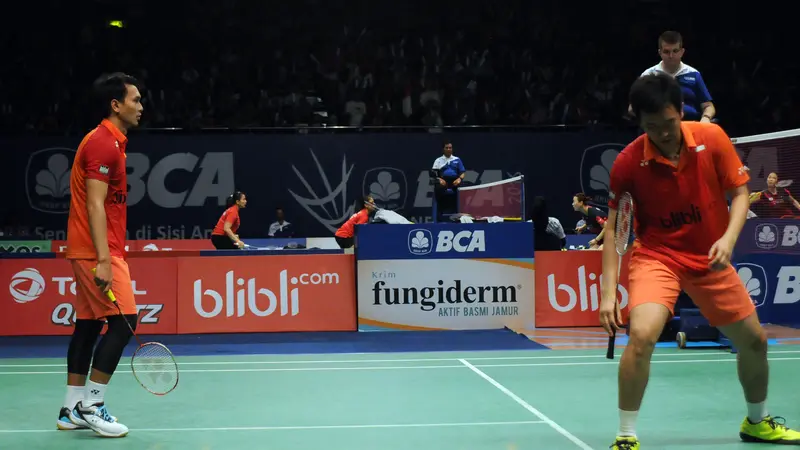 Hendra Setiawan/Mohammad Ahsan (liputan6.com / Helmi Fithriansyah)