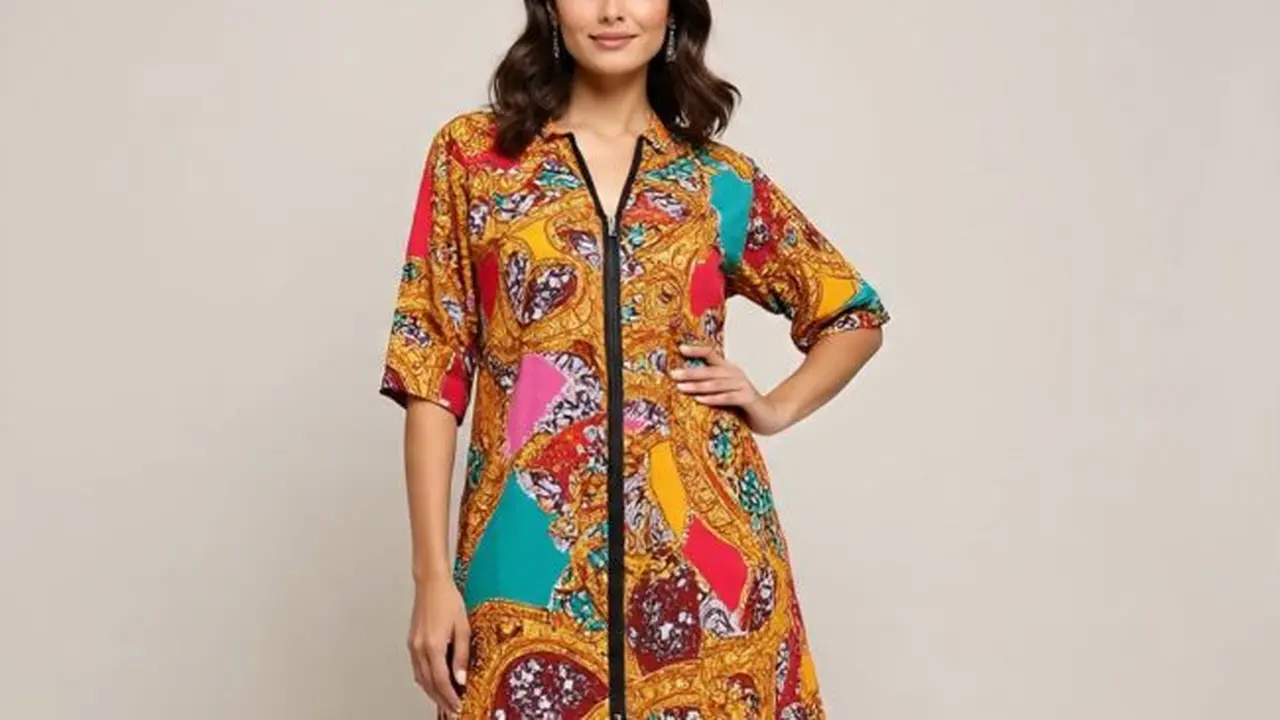 Tunik Batik Resleting Depan (Foto: Gemini AI)