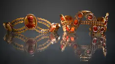 Dua tiara yang diyakini milik Permaisuri Josephine Bonaparte dari Prancis ditampilkan saat sesi pemotretan di Sotheby's Auction House, London, Inggris, Jumat (3/12/2021). Sepasang tiara yang diyakini milik Permaisuri Josephine Bonaparte akan dijual sepaket. (Daniel LEAL/AFP)