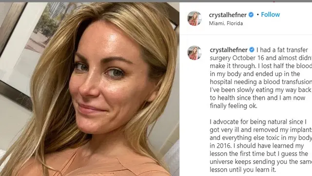 Unggahan Crystal Harris, atau Crystal Hefner. (Instagram/ crystalhefner)