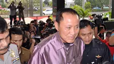  Menkum HAM Amir Syamsuddin mendatangi gedung KPK, Jakarta, Selasa (26/8/2014) (Liputan6.com/Miftahul Hayat)