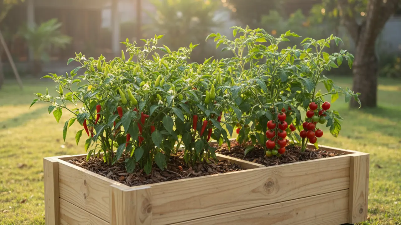 Desain Kebun Sayur Mini Tanaman Cabai dan Tomat Paling Efektif. Gemini