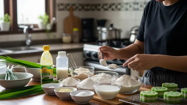Membuat Kue Talam Takaran Sendok