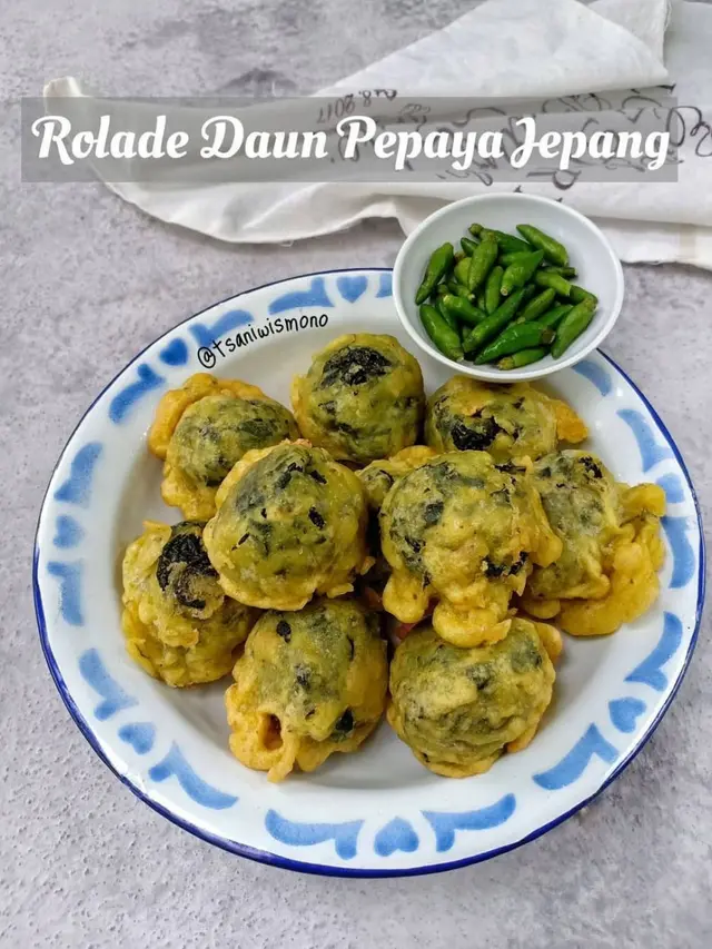 ilustrasi resep camilan enak dan menyehatkan berbahan dasar daun pepaya/instagram: @tsaniwismono