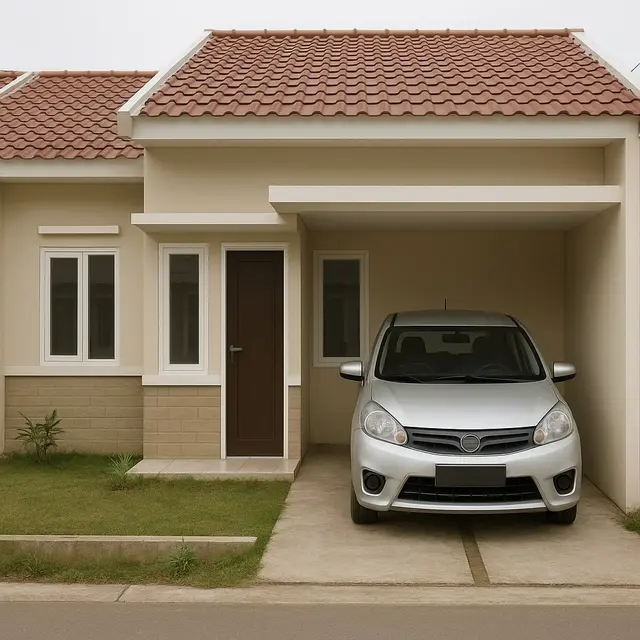 Inspirasi Gambar Desain Garasi di Perumahan Subsidi