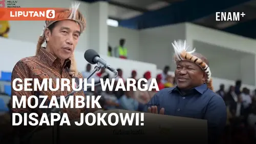 VIDEO: Merakyat, Jokowi Pakai Ikat Kepala Tradisional Afrika