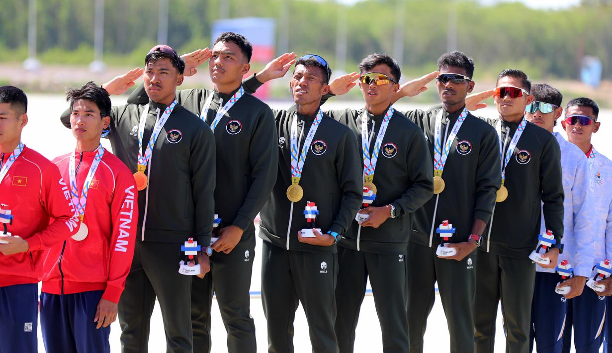 Dua medali emas dari cabang dayung ini memberikan kontribusi penting bagi Indonesia dalam klasemen sementara SEA Games 2025. Hasil tersebut sekaligus menegaskan bahwa pembinaan atlet dayung nasional terus menunjukkan perkembangan positif di level regional. (Foto: NOC Indonesia/Didik Setiawan)