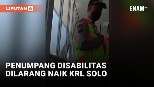 VIDEO: Viral! Penumpang Disabilitas Dilarang Naik KRL Solo