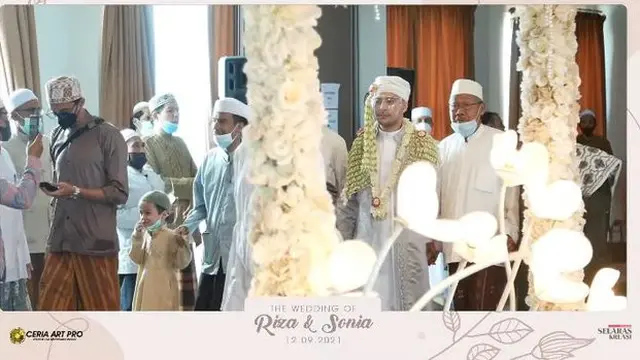 7 Momen Akad Nikah Riza Shahab dan Sonia Alattas, Digelar Mewah Serba Putih