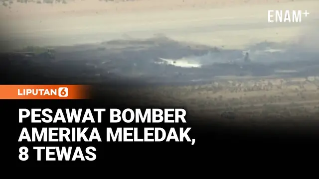 Pesawat Bomber B-52 Amerika Jatuh dan Meledak, 8 Awak Tewas