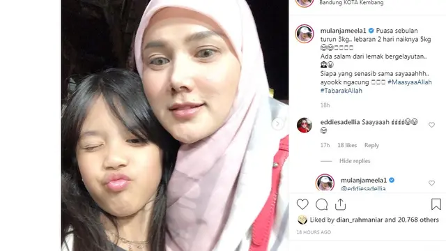 Mulan Jameela (Foto: Instagram)