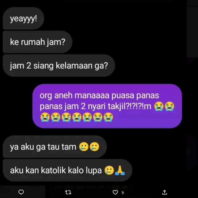 6 Chat Teman non-Muslim Ajak Buka Bersama Bukti Indahnya Kebersamaan