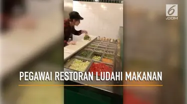 Beredar video seorang pegawai restoran cepat saji meludahi roti lapis milik pelanggan.