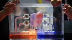 Jantung buatan ditampilkan pada Konferensi Robot Dunia 2023 di Beijing, China, Rabu (16/8/2023). Konferensi Robot Dunia 2023 yang sangat dinantikan ini berlangsung dari tanggal 16 hingga 22 Agustus 2023. (WANG Zhao/AFP)