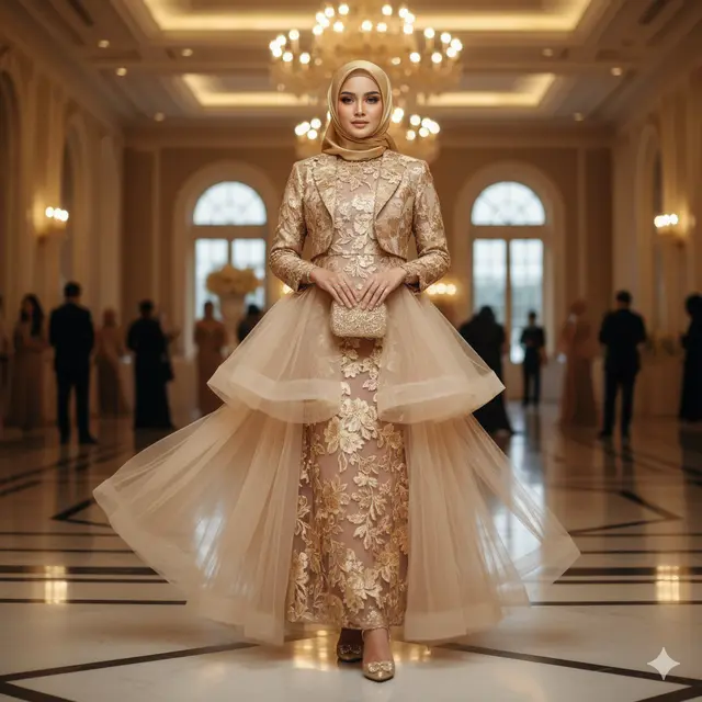 Model Gamis Blazer Brokat Terbaru (Foto: Gemini AI)