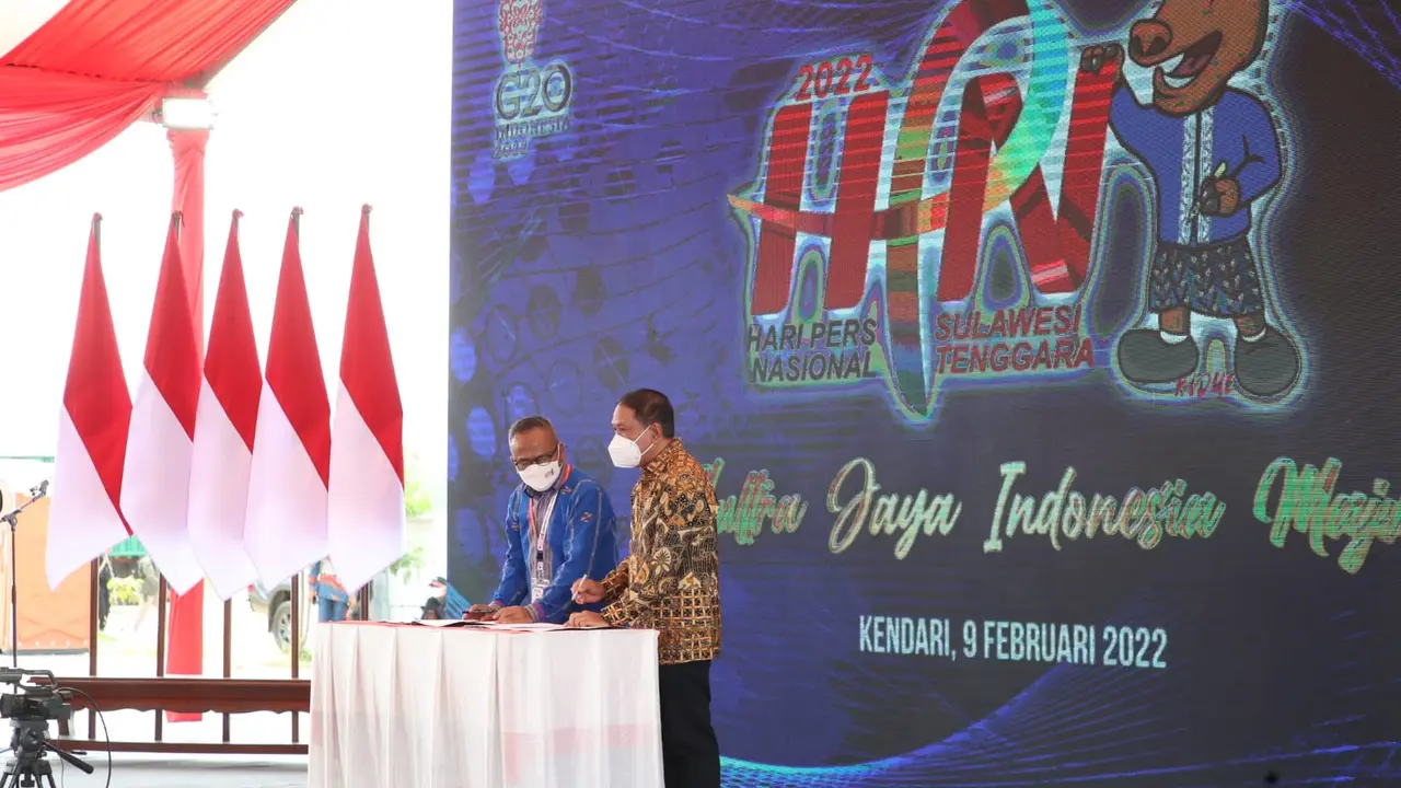 Momen Menpora Hadiri Langsung Hari Pers Nasional 2022 di Kendari