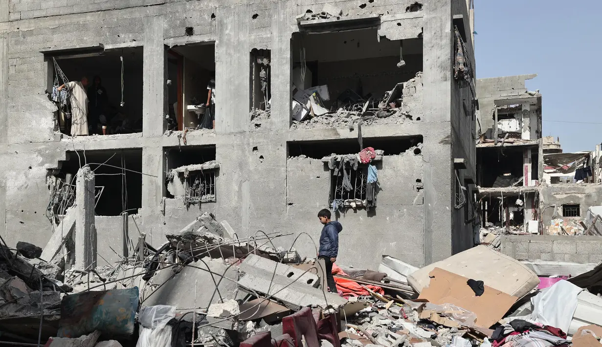 Israel kembali menyerang Gaza pada 18 Maret 2025 dan melancarkan serangan darat yang baru. (Eyad BABA/AFP)