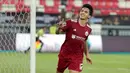 Selebrasi Victor Dethan usai mencetak gol ketiga Persija Jakarta pada laga perebutan peringkat ketiga Piala Presiden 2026 melawan Arema FC di Stadion Kapten I Wayan Dipta, Gianyar, Bali, Kamis (6/8/2026). Gol melalui skema serangan balik itu memastikan kemenangan Macan Kemayoran dengan skor 3-1 sekaligus mengamankan posisi ketiga turnamen. (KapanLagi.com/Budy Santoso)