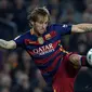 Ivan Rakitic adalah kapten Sevilla sebelum bergabung dengan Barcelona tahun 2014. Rakitic berperan sangat penting di lapangan tengah Barcelona saat ini. (AFP/Lluis Gene)