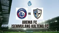 Ilustrasi Arema FC Vs Isenmulang FC. (Bola.com/AI)
