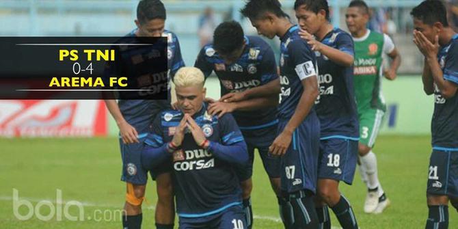 Cristian Gonzales Dua Gol, Arema FC Pesta Gol atas PS TNI 4-0