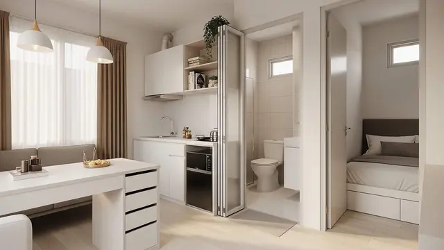 Desain Rumah Petak Tipe 21 tapi Tetap Terasa Lega dan Privat