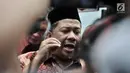 Wakil Ketua DPR Fahri Hamzah memberikan keterangan kepada awak media usai menjenguk Ahmad Dhani di Rutan Klas I Cipinang, Jakarta, Rabu (6/2). Fadli Zon dan Fahri mempertanyakan rencana pemindahan Ahmad Dhani ke Surabaya. (Merdeka.com/Iqbal S Nugroho)