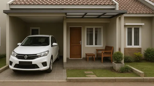 7 Model Garasi Sederhana di Perumahan Subsidi, Inspirasi Desain Hemat Ruang dan Estetik