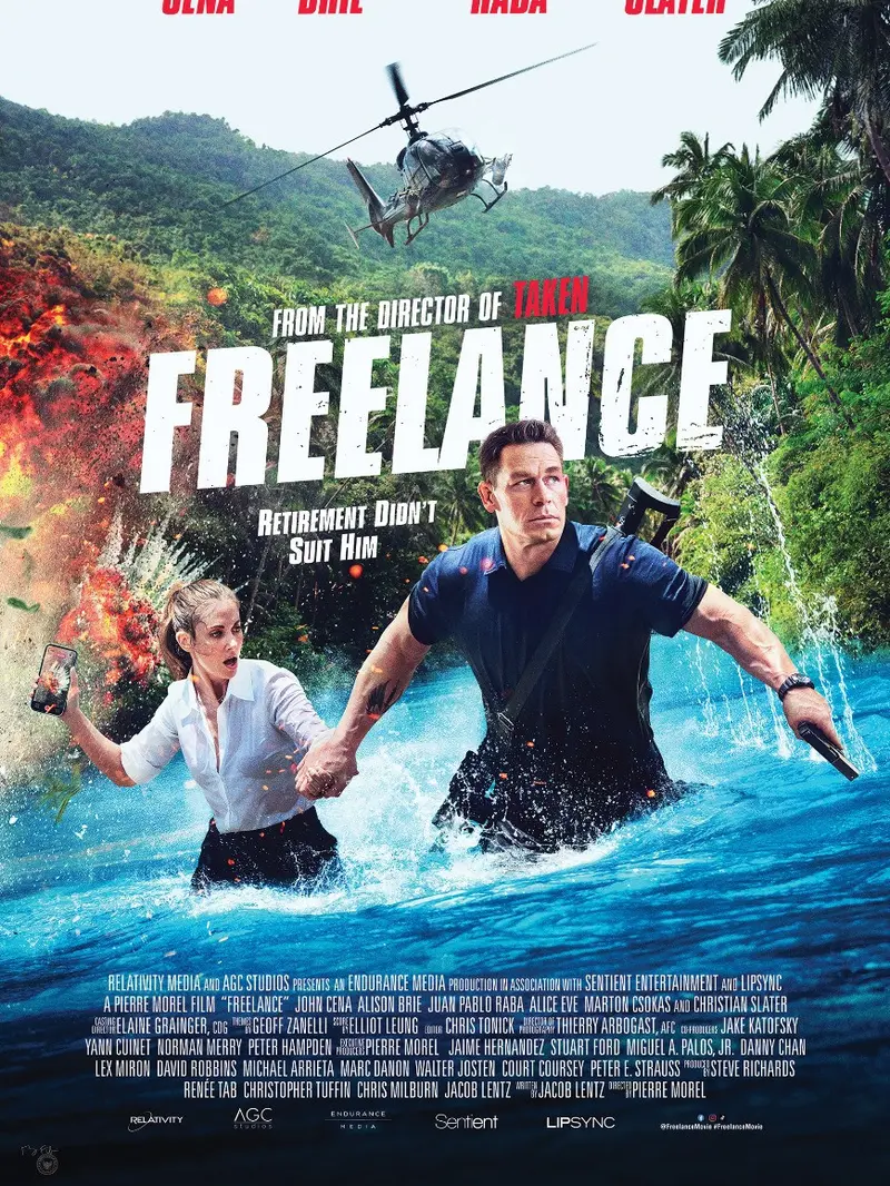 Film Freelance (2023) merupakan film bergenre aksi komedi yang dibintangi John Cena, Alison Brie, Juan Pablo Raba, dan Christian Slater