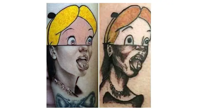 8 Potret Tato Gagal Estetik Ini Bikin Menyesal saat Membuatnya