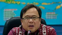 Menteri Keuangan Bambang Brojonegoro saat melakukanketerangan pers terkait penyelundupan 270kg sabu, Jakarta, Selasa (20/10/2015).