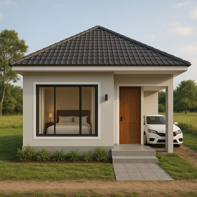 Model Rumah Minimalis 7x10 di Desa dengan 3 Kamar Tidur