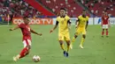 Meski begitu, Irfan Jaya langsung menebus kesalahannya dengan mencetak dua gol (36', 43') untuk membalikkan kedudukan. (Dok. PSSI)