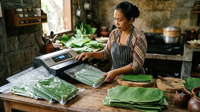 Ilustrasi Daun Pisang/AI Generated