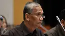 Ketua Komisi Kejaksaan, Sumarno saat mengikuti Rapat Dengar Pendapat (RDP) dengan Komisi I DPR RI, Jakarta, Senin (18/4/2016). Rapat membahas tentang pengawasan Komisi Kejaksaan terhadap kinerja Kejaksaan. (Liputan6.com/Johan Tallo)