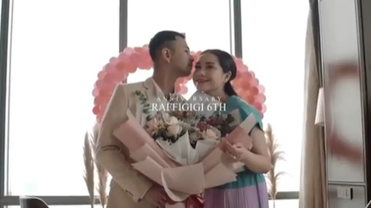 6 Potret Ulang Tahun Pernikahan Raffi Ahmad dan Nagita Slavina yang ke-6, Romantis