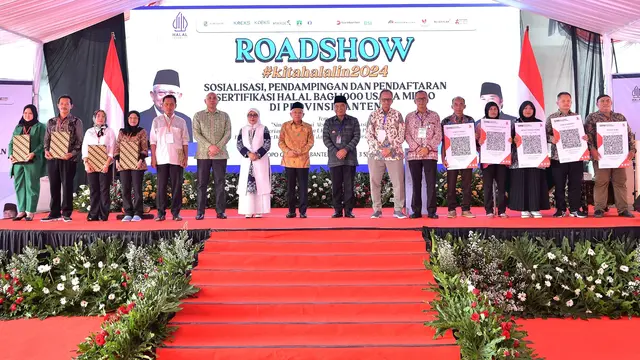 KemenkopUKM menggelar acara “Roadshow #kitahalalin2024” berupa sosialisasi dan fasilitasi pendampingan sertifikat halal bagi 1.000 usaha mikro