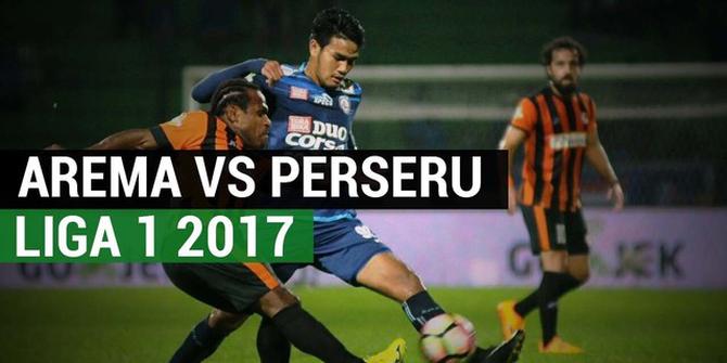 VIDEO: Arema FC Ditahan Imbang Perseru di Stadion Gajayana