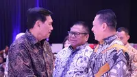 Ketua DPR Bambang Soesatyo usai mengikuti Musyawarah Pembangunan dan Perencanaan Nasional (Musrenbangnas) 2019 yang dibuka Presiden Joko Widodo